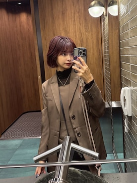 「MURUA（ムルーア）のアイテム（ワンピース/ドレス）」を使った、宇田川優香さん（レディース・163cm）の秋コーディネート