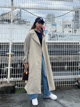 上原優香さん（レディース・163cm）の冬コーディネート