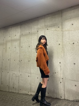 「MURUA（ムルーア）のアイテム（テーラードジャケット）」を使った、上原優香さん（レディース・163cm）の秋コーディネート