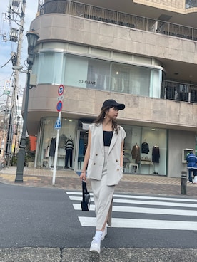 上原優香さん（レディース・163cm）の夏コーディネート