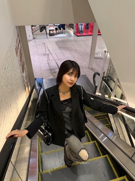 「MURUA（ムルーア）のアイテム」を使った、上原優香さん（レディース・163cm）の春コーディネート