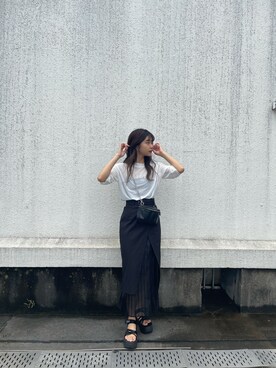 上原優香さん（レディース・163cm）の夏コーディネート