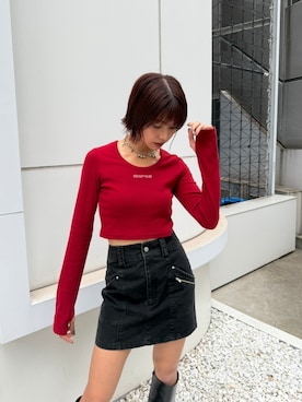 上原優香さん（レディース・163cm）の冬コーディネート