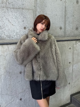 「MURUA（ムルーア）のアイテム（ブルゾン）」を使った、宇田川優香さん（レディース・163cm）の夏コーディネート