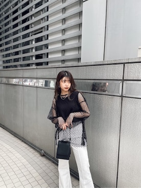 上原優香さん（レディース・163cm）の夏コーディネート