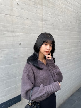 上原優香さん（レディース・163cm）の冬コーディネート