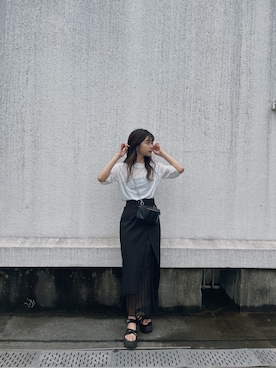 上原優香さん（レディース・163cm）の夏コーディネート