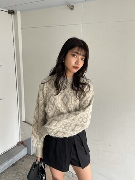 上原優香さん（レディース・163cm）の冬コーディネート