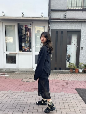 「MURUA（ムルーア）のアイテム（テーラードジャケット）」を使った、上原優香さん（レディース・163cm）の春コーディネート