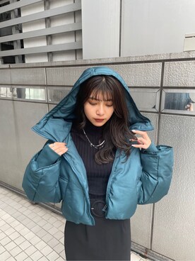 「MURUA（ムルーア）のアイテム（テーラードジャケット）」を使った、上原優香さん（レディース・163cm）の秋コーディネート