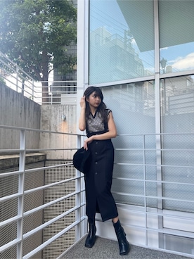 上原優香さん（レディース・163cm）の秋コーディネート