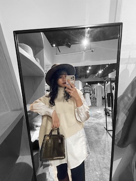 上原優香さん（レディース・163cm）の秋コーディネート