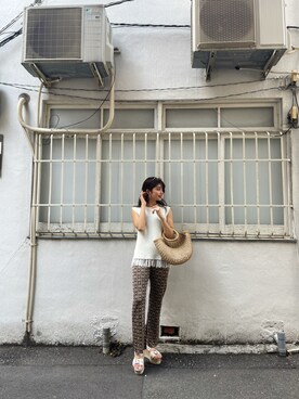 上原優香さん（レディース・163cm）の夏コーディネート