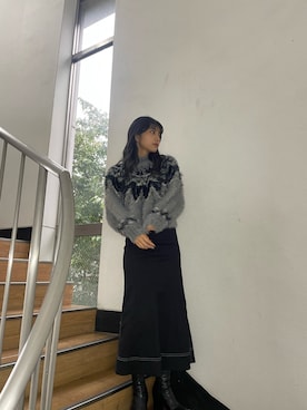 上原優香さん(レディース・163cm)の冬コーディネート