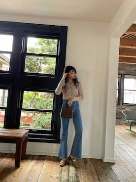 上原優香さん（レディース・163cm）の秋コーディネート