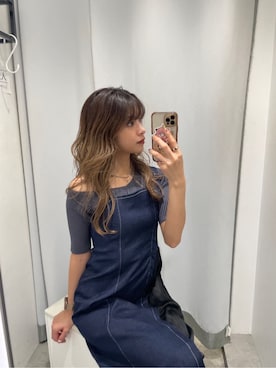 「アイテム（サンダル、その他）」を使った、上原優香さん（レディース・163cm）の夏コーディネート