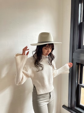 上原優香さん（レディース・163cm）の秋コーディネート