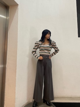 上原優香さん(レディース・163cm)の秋コーディネート