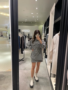 上原優香さん(レディース・163cm)の冬コーディネート