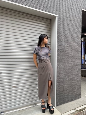 上原優香さん（レディース・163cm）の春コーディネート