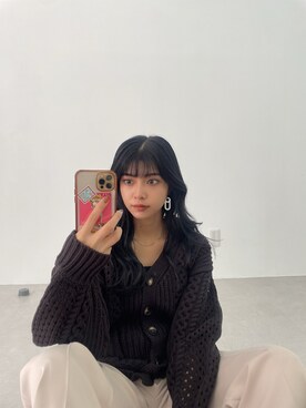 上原優香さん(レディース・163cm)の冬コーディネート
