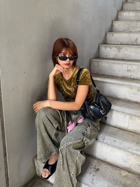 上原優香さん(レディース・163cm)の夏コーディネート