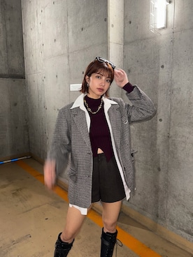 「MURUA（ムルーア）のアイテム」を使った、宇田川優香さん（レディース・163cm）の秋コーディネート