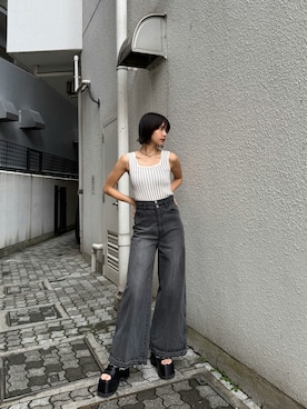 上原優香さん(レディース・163cm)の春コーディネート