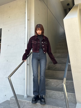 「MURUA（ムルーア）のアイテム」を使った、宇田川優香さん（レディース・163cm）の夏コーディネート