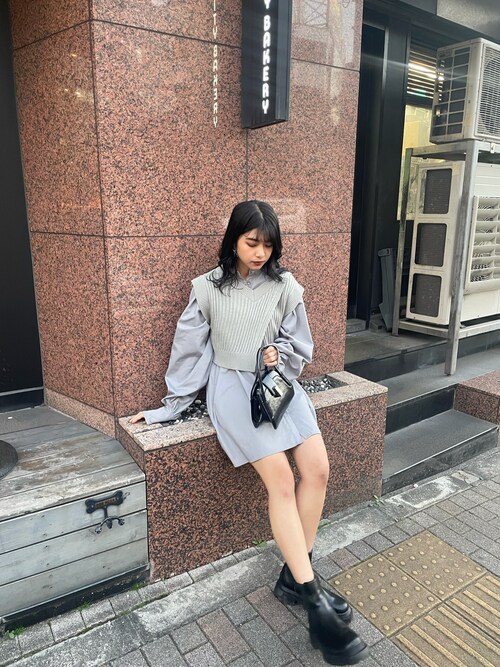 Murua 渋谷109宇田川優香さんのワンピースを使ったコーディネート Zozotown