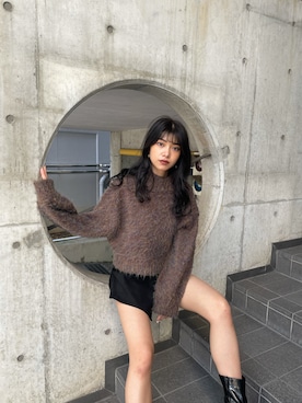 上原優香さん（レディース・163cm）の冬コーディネート