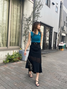 上原優香さん（レディース・163cm）の夏コーディネート