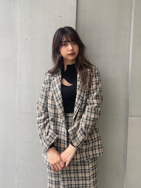 上原優香さん（レディース・163cm）の秋コーディネート