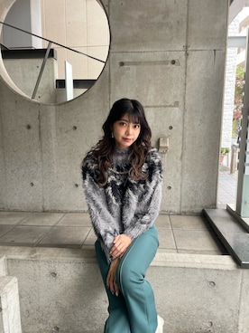 上原優香さん（レディース・163cm）の冬コーディネート