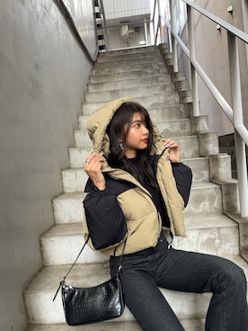 上原優香さん（レディース・163cm）の秋コーディネート