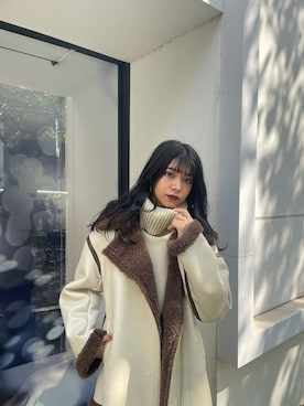 「ビッグタートル」｜宇田川優香さん（レディース・163cm）の秋コーディネート
