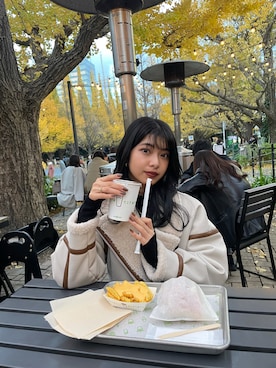 上原優香さん(レディース・163cm)の冬コーディネート