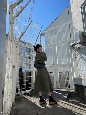 上原優香さん（レディース・163cm）の冬コーディネート