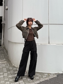 フェイクレザーショートフライトジャケット｜ムルーア（MURUA）公式 