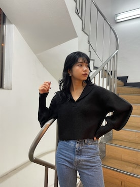 上原優香さん(レディース・163cm)の冬コーディネート