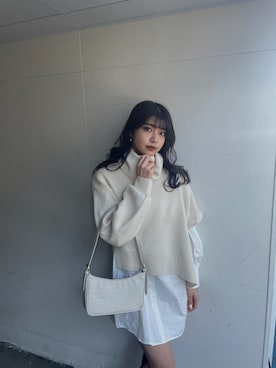 上原優香さん（レディース・163cm）の冬コーディネート