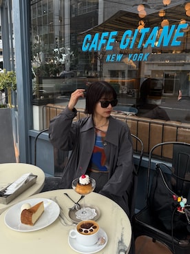 上原優香さん(レディース・163cm)の冬コーディネート