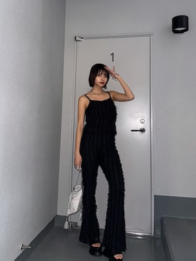 「MURUA（ムルーア）のアイテム」を使った、上原優香さん（レディース・163cm）の春コーディネート