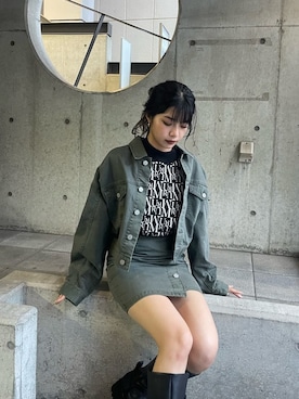 「MURUA（ムルーア）のアイテム（テーラードジャケット）」を使った、上原優香さん（レディース・163cm）の夏コーディネート