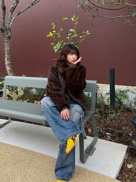 上原優香さん(レディース・163cm)の冬コーディネート