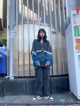 「MURUA（ムルーア）のアイテム（カーディガン/ボレロ）」を使った、上原優香さん（レディース・163cm）の春コーディネート