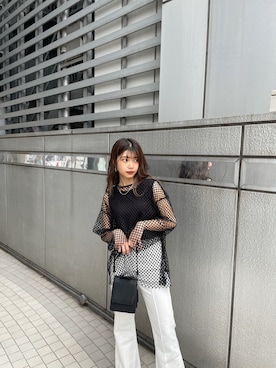 上原優香さん（レディース・163cm）の夏コーディネート