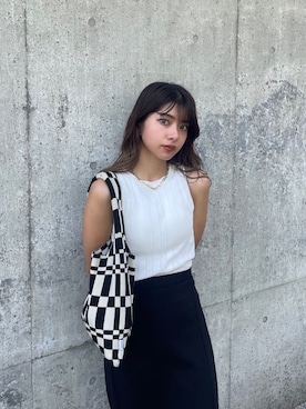 上原優香さん(レディース・163cm)の夏コーディネート