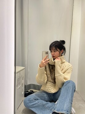上原優香さん(レディース・163cm)の冬コーディネート