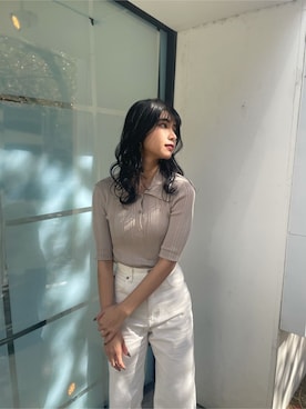 上原優香さん（レディース・163cm）の冬コーディネート